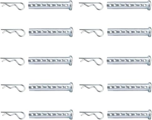Heavy Duty Adjustable Clevis Pin ,Fastener Tool Size 3/8 x 2inch Zinc Steel 8 Holes W/ Matching R- Clip (4) in Saudi Arabia