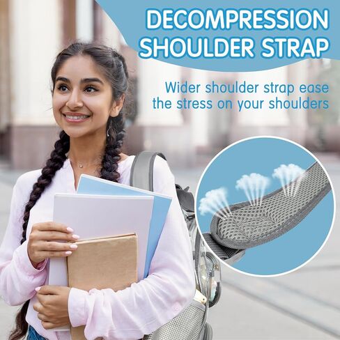 deli Clear Backpack for School, Heavy Duty PVC Transparent Bookbag for Boys and Girls, See Through Backpack for College Work Travel, Grey in Saudi Arabia
