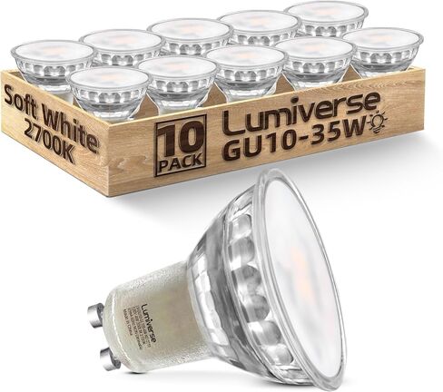 Lumiverse GU10 LED Bulb, Non-dimmable 4W (50W Equivalent) 100 Degree Flood Beam 2700K Soft White, Halogen Replacement for Kitchen, Range Hood, Living Room, Bedroom, 6 Pack in Saudi Arabia