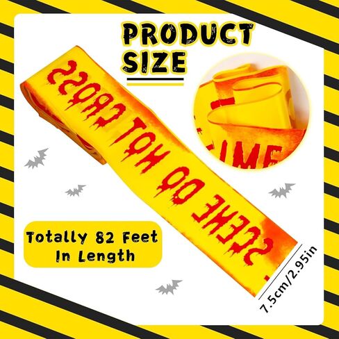 شريط تحذير من OuMuamua لتزيين الهالوين في الهواء الطلق - لا تتقاطع مع الشريط الأصفر 3 بوصة × 82 قدم شريط تحذير من مخاطر الهالوين لحفلات الهالوين وأعياد الميلاد وديكور المنازل المسكونة وشريط مسرح الجريمة in Kuwait