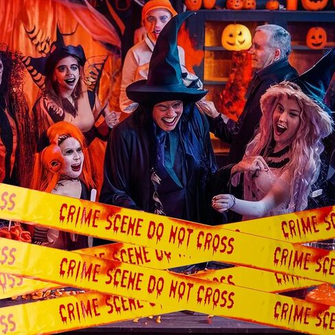 شريط تحذير من OuMuamua لتزيين الهالوين في الهواء الطلق - لا تتقاطع مع الشريط الأصفر 3 بوصة × 82 قدم شريط تحذير من مخاطر الهالوين لحفلات الهالوين وأعياد الميلاد وديكور المنازل المسكونة وشريط مسرح الجريمة in Kuwait