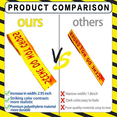 شريط تحذير من OuMuamua لتزيين الهالوين في الهواء الطلق - لا تتقاطع مع الشريط الأصفر 3 بوصة × 82 قدم شريط تحذير من مخاطر الهالوين لحفلات الهالوين وأعياد الميلاد وديكور المنازل المسكونة وشريط مسرح الجريمة in Kuwait