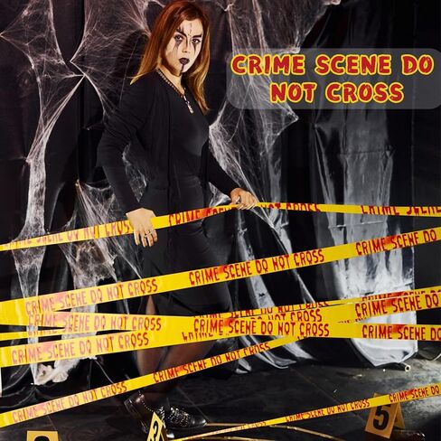 شريط تحذير من OuMuamua لتزيين الهالوين في الهواء الطلق - لا تتقاطع مع الشريط الأصفر 3 بوصة × 82 قدم شريط تحذير من مخاطر الهالوين لحفلات الهالوين وأعياد الميلاد وديكور المنازل المسكونة وشريط مسرح الجريمة in Kuwait