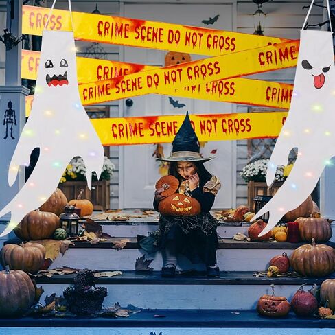 شريط تحذير من OuMuamua لتزيين الهالوين في الهواء الطلق - لا تتقاطع مع الشريط الأصفر 3 بوصة × 82 قدم شريط تحذير من مخاطر الهالوين لحفلات الهالوين وأعياد الميلاد وديكور المنازل المسكونة وشريط مسرح الجريمة in Kuwait