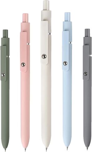 6 قطع من أقلام الجل، أقلام حبر سوداء رفيعة 0.5 مم مع سلك ناعم، أقلام سريعة الجفاف للتدوين، أقلام جمالية لطيفة ولطيفة، هدايا اللوازم المدرسية المكتبية للنساء والرجال الطلاب (الماكارون) in Kuwait