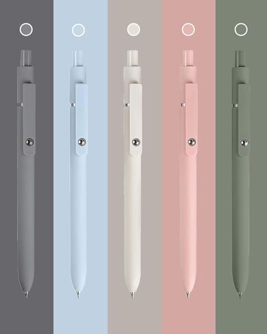 6 قطع من أقلام الجل، أقلام حبر سوداء رفيعة 0.5 مم مع سلك ناعم، أقلام سريعة الجفاف للتدوين، أقلام جمالية لطيفة ولطيفة، هدايا اللوازم المدرسية المكتبية للنساء والرجال الطلاب (الماكارون) in Kuwait