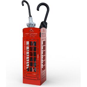 Mango Steam U.K Telephone Booth Red Umbrella Stand - for Entryway & Living Room