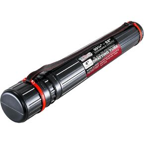 US Art Supply Black Drafting Tube - Outside Diameter: 4 inch, Inside Diameter: 3-3/4 inch, Length: 30-1/4 to 52 inches