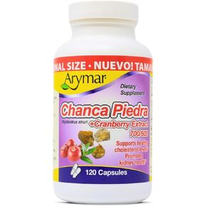 Arymar Chanca Piedra & Cranberry Extract, Natural Stonebreaker, Kidney Care 120 Caps