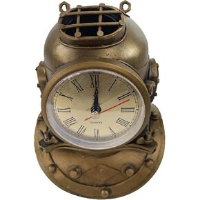 YCHTEWY-خوذة غوص معدنية على شكل ساعة مكتب ديكور منزلي إبداعي تعمل بالبطارية، للمكتب، الفندق، البار، المطعم in Kuwait