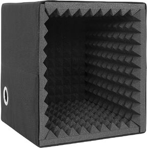 صندوق درع تسجيل الصوت المحمول، صندوق كشك عزل الميكروفون مع رغوة ممتصة للصوت، قابل للطي، قابل للتركيب على الحامل، مناسب للاستوديو والمدونة والاستخدام الصوتي الكبير in Kuwait