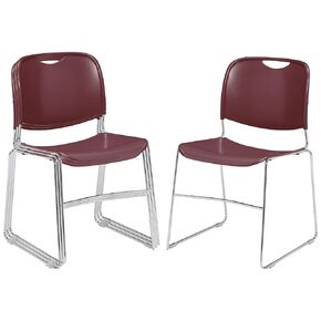Ultra-Compact Plastic Stack Chair, Black