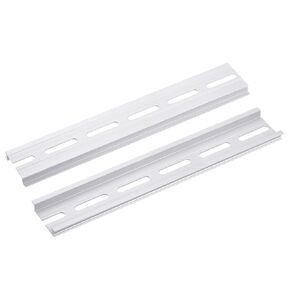 uxcell 5pcs Aluminum DIN Rails, 7 Inches Long, 35mm Wide, 7.5mm High, C45 Terminal Blocks Contactor Din Rails Terminal Blocks