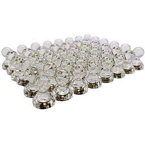 24 Clear Magnetic Push Pins - Perfect Magnets for Fridge, Calendars, Whiteboards, and Maps