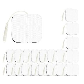 Universal Replacement Pads Electrode Patches with Self-Stick Performance for Tens Unit Compatible with 2.0mm Pin Connector,20PCS/Bag （5cm*5cm)
