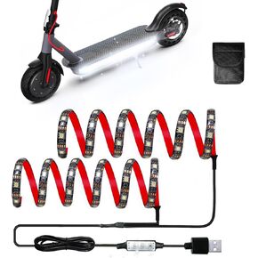 Scooter LED Light, Keiurot 12V LED Lights Strips for Scooter Night Riding High Bright Skateboard Scooter Lights APP Control RGBIC Waterproof Electric Scooter Accessories 2 Pack