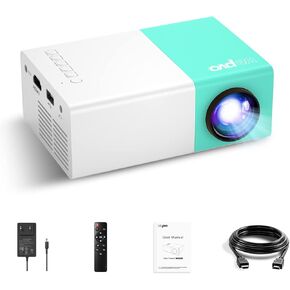 Mini Projector, wepvo Portable Projector Support 1080P 200" Portable HD Movie Projector, Outdoor Projector for Home Theater, Compatible with Smartphone/ Tablet/ Laptop/ TV Stick/ PS4/ USB Drive