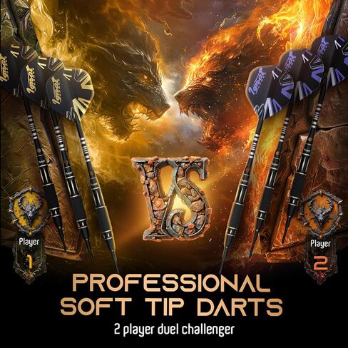 مجموعات رؤوس بلاستيكية لرمي السهام من IgnatGames - أسهم ذات أطراف ناعمة للوحة رمي السهام الإلكترونية - مجموعة سهام ذات أطراف بلاستيكية مع أعمدة من الألومنيوم، وحلقات، و100 طرف للسهام و16 رحلة + مفتاح ربط السهام + حقيبة مبتكرة in Kuwait