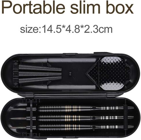 Steel Tip Darts Set for Dartboard, Professional Brass Darts Metal Tip Black Purple Aluminium Nylon Shafts 9 Flights 50 Rubber O-Rings 12 Spring Rings 1 Dart Sharpener Tool 24/27 Grams in Saudi Arabia