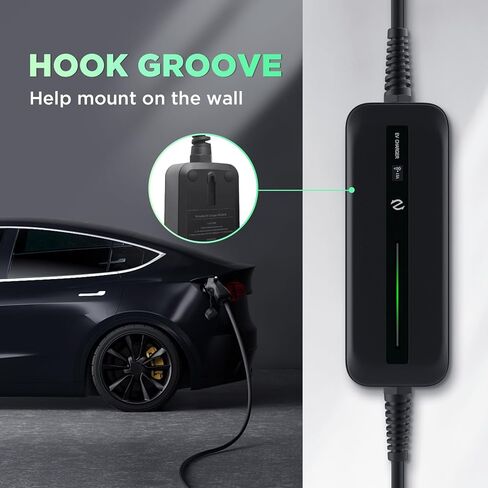 15A EV شاحن المستوى 1-2 NEMA5-15P ev كابل شحن 100V-120V محمول EVSE SAE J1772 التوصيل محطة شحن السيارة الكهربائية المنزلية متوافقة مع جميع سيارات EV 6 متر (20 قدم) in Kuwait