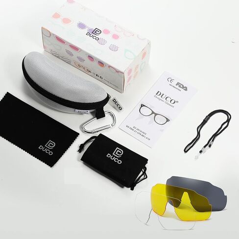 DUCO Polarized Kids Sunglasses Youth Baseball Sun Glasses Sports Teens Cycling Shades Boys Girls with 3 Lenses DK280 in Saudi Arabia