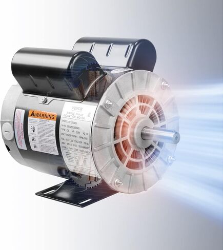VEVOR 5HP Air Compressor Motor, 230V 22 Amps Electric Motor, 3450RPM 56HZ Frame, 7/8" Keyed Shaft, 2.25" Shaft Length for Air Compressors, CW/CCW Rotation in Saudi Arabia