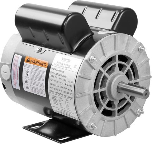 VEVOR 5HP Air Compressor Motor, 230V 22 Amps Electric Motor, 3450RPM 56HZ Frame, 7/8" Keyed Shaft, 2.25" Shaft Length for Air Compressors, CW/CCW Rotation in Saudi Arabia