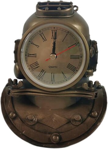 YCHTEWY-خوذة غوص معدنية على شكل ساعة مكتب ديكور منزلي إبداعي تعمل بالبطارية، للمكتب، الفندق، البار، المطعم in Kuwait