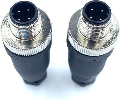 2 قطعة M12 4 دبوس ذكر موصل دائري، رمز موصل دائري صناعي IP67 مجموعة مجال مقاومة للماء مستشعر قابل للسلك نوع مستقيم محول غير مظلل لكابل PG7 250 فولت 4 أمبير تيار متردد/تيار مستمر in Saudi Arabia
