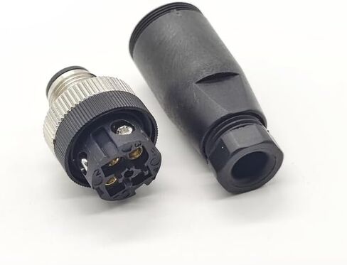2 قطعة M12 4 دبوس ذكر موصل دائري، رمز موصل دائري صناعي IP67 مجموعة مجال مقاومة للماء مستشعر قابل للسلك نوع مستقيم محول غير مظلل لكابل PG7 250 فولت 4 أمبير تيار متردد/تيار مستمر in Saudi Arabia