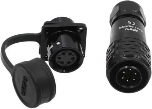 SA12 6 Pin Connector Solder Aviation Circular Waterproof IP67 5A Male Plug Female Socket Brass Contact for Outdoor Power in Saudi Arabia