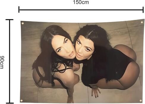 LFVDLUI ميغان فوكس وكورتني كارداشيان مع 4 حلقات نحاسية نسيج 3X5FT لغرفة النوم وغرفة المعيشة وديكور المنزل (MFKK-أبيض) in Saudi Arabia