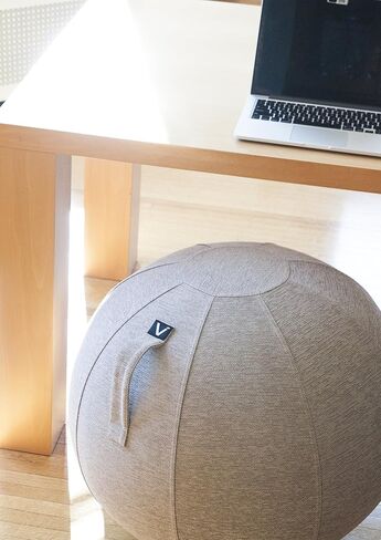 Vivora Luno Exercise Ball Chair, Pacific Cover, Chenille, Max Size (25 to 26 inches), for Home Offices, Balance Training, Yoga Ball in Saudi Arabia