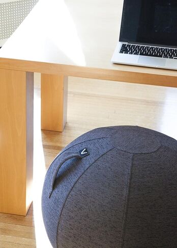 Vivora Luno Exercise Ball Chair, Pacific Cover, Chenille, Max Size (25 to 26 inches), for Home Offices, Balance Training, Yoga Ball in Saudi Arabia