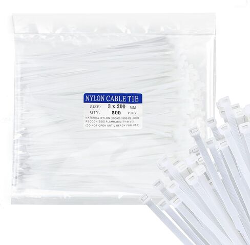 ربطات عنق بسحاب كبيرة مقاس 66 سم، 100 عبوة - أقصى حمل 200 رطل، درجة حرارة العمل 5 درجة فهرنهايت - 176 درجة فهرنهايت - أربطة أسلاك نايلون طويلة متينة وقابلة للتعديل لكل من الأماكن الداخلية والخارجية in Kuwait