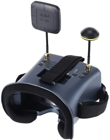 RC Drone Goggles,008D 5.8G 40CH 4.3 Inch 800 * 480 Video Headset HD DVR Diversity FPV Goggles With Battery For EV800D RC Model RC FPV Drone in Saudi Arabia
