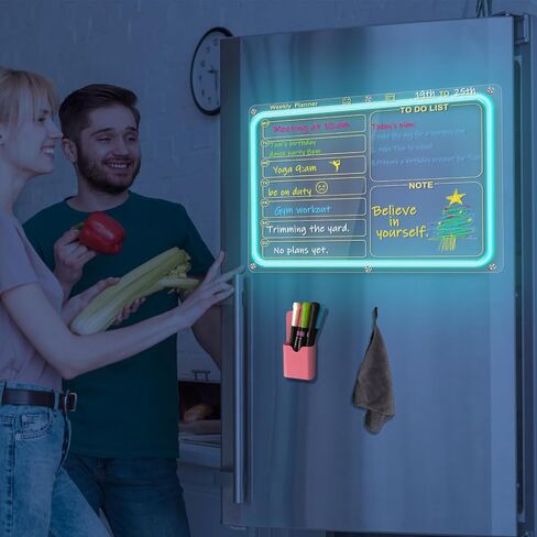 Monthlyand Weekly Magnetic Acrylic Calendar with LED Light Weekly Calendar in Kuwait