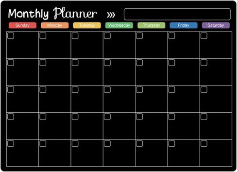 Magnetic Calendar for Fridge, 3 Pcs Dry Erase Board of Monthly & Weekly Refrigerator Reusable Planner Board, Includes 6 Markers, Magnetic Pen Holder, Eraser and Fridge Stickers in Kuwait