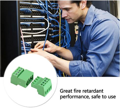 5Set 4P 2.54mm Pitch Screw Terminal Block Pluggable Connector,Pluggable Quick Male and Female Connector for 28-16AWG(5Set 4P) in Saudi Arabia