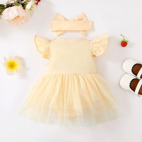 Magic Park 0-18M Infant Bodysuit Tutu Dress Baby Girl Romper Dress Toddler Solid Color Tulle Skirt Baptism Holidays Outfits in Saudi Arabia