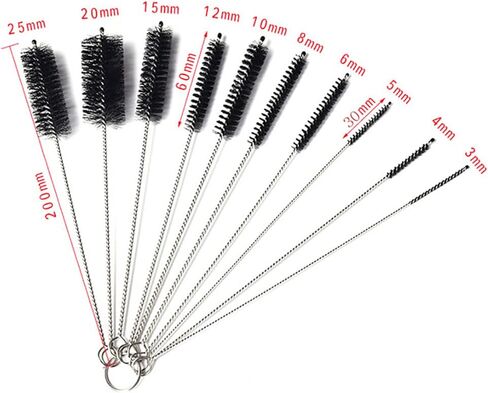 GSHLLO 10 Pcs Nylon Bottle Cleaning Brush Long Straw Brushes Cleaner Pipe Cup Lid Brushes Tube Washing Cleaner Bristle Tool for Pipe Straw White in Saudi Arabia