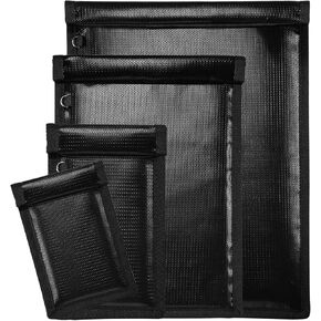 Faraday Bags, 4 Pack EMP Proof Faraday Cage, Faraday Pouch with Key Fob Protector, for Phones & Small Tablets & Car Keys, RFID Signal Blocker Bag for Anti-Theft Anti-Tracking