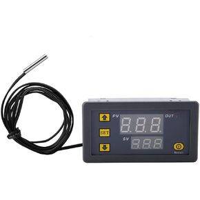 Digital Temperature Controller, W3230 DC 12V 24V 220V LED Digital Temperature Controller Thermostat Switch Sensor Meter Emitting diodes Digital Thermostat(DC220V )