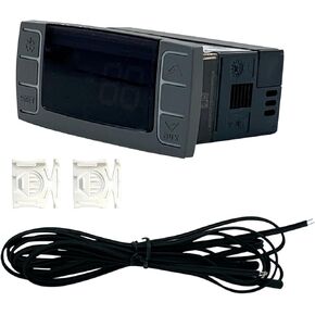 for Dixell XR03CX-4N0F1 Digital Temperature Controller, 12V Thermostat Controller with Temperature Sensor Probes for Refrigerator Freezer Replace XR03CX, W0302186, XR03CX-4N1C0