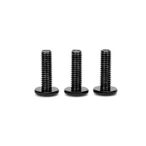 30pcs M8x25mm x1.25mm Flat Round Head Hex Socket Cap Screws Bolts, 304 Stainless Steel 18-8, Furniture Bolts Full Thread, Black Oxide Finish (M8x25mm)