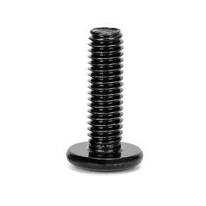 30pcs M8x25mm x1.25mm Flat Round Head Hex Socket Cap Screws Bolts, 304 Stainless Steel 18-8, Furniture Bolts Full Thread, Black Oxide Finish (M8x25mm)