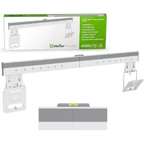 Ultra Slim Micro Gap Wall Mount for 43-100 inch TVs, Vesa 200x200-800x600, 165 lbs, Only.37 Profile, Kickstand, Magnetic Contacts, Tools & Bubble Level (2024 Model)