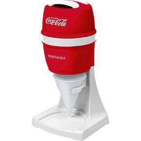 Nostalgia Snow Cone Shaved Ice Machine - Retro Table-Top Slushie Machine - Includes 2 Molds - Aqua