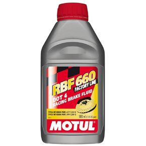 Motul 101667-12PK RBF 660 Factory Line Dot-4 100 Percent Synthetic Racing Brake Fluid - 500 ml, (Case Pack of 12)