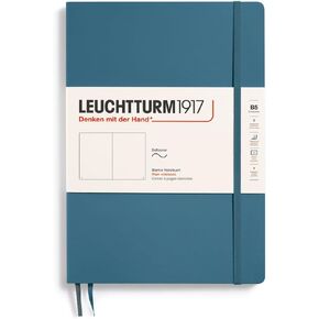 LEUCHTTURM1917 - Notebook Softcover Composition B5-123 Numbered Pages for Writing and Journaling (Dotted, Stone Blue) in Kuwait